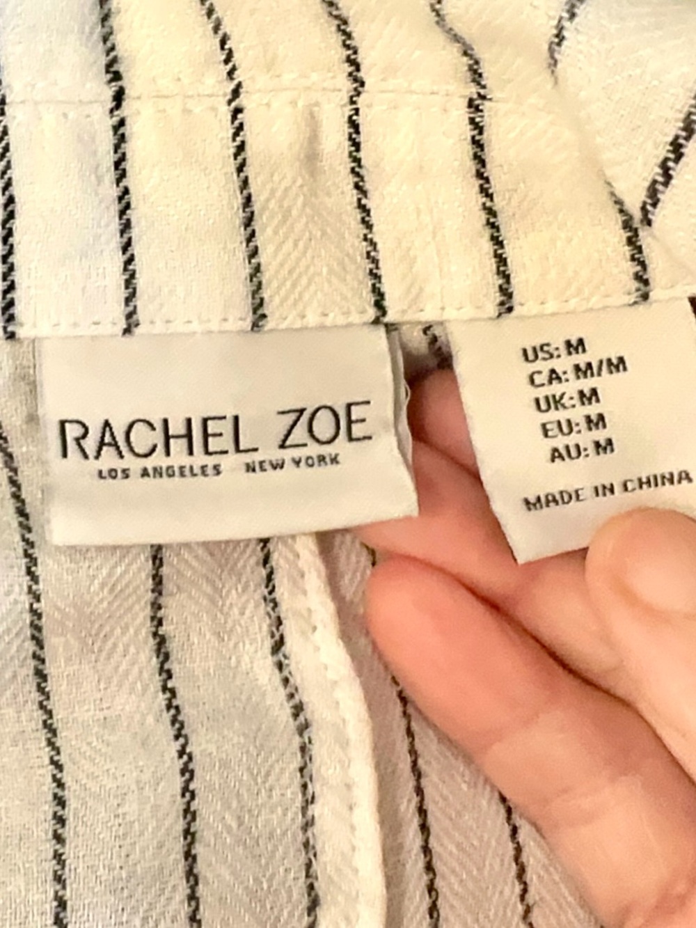 Rachel Zoe White & Black Pinstripe Linen Blend
Blazer - Size Medium - Picture 2 of 4